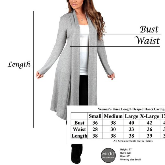 Sweaters - Women'S Knee Length Hacci Cardigan Small